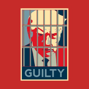 Trump mug shot Guilty Obama HOPE poster style T-Shirt