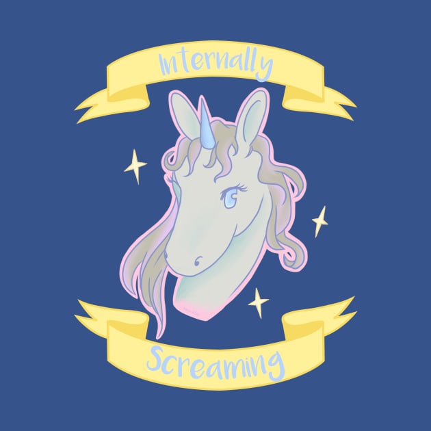 Internally Screaming Unicorn by NinjaKlee