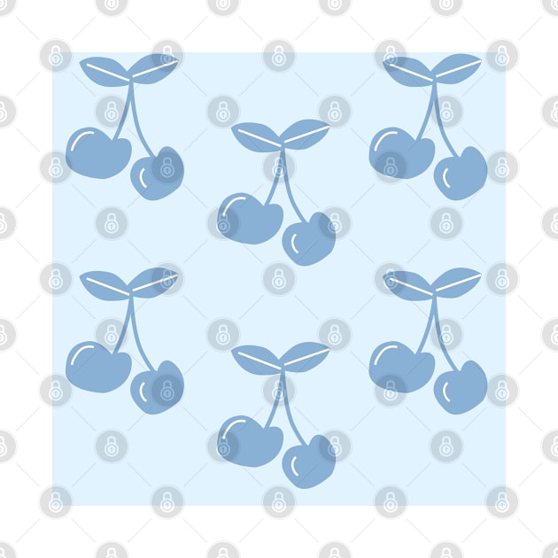 Blue cherry pattern by Moonance