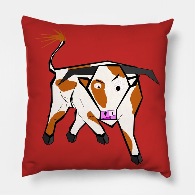 Bull natural Pillow by DrTigrou