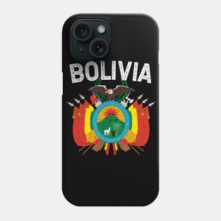 Bolivia - Coat of arms - white letters Phone Case