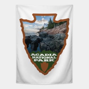 Acadia National Park photo arrowhead Tapestry