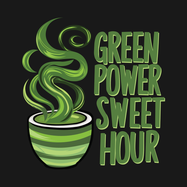 Green Power Sweet Hour Matcha Tea Gift by GrafiqueDynasty