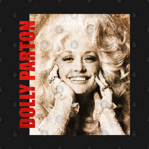 TEXTURE ART- Dolly Parton - Retro Aesthetic Fan Art by ZiziVintage