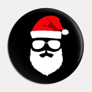 Santa Claus Sunglasses with Beard Christmas Pin