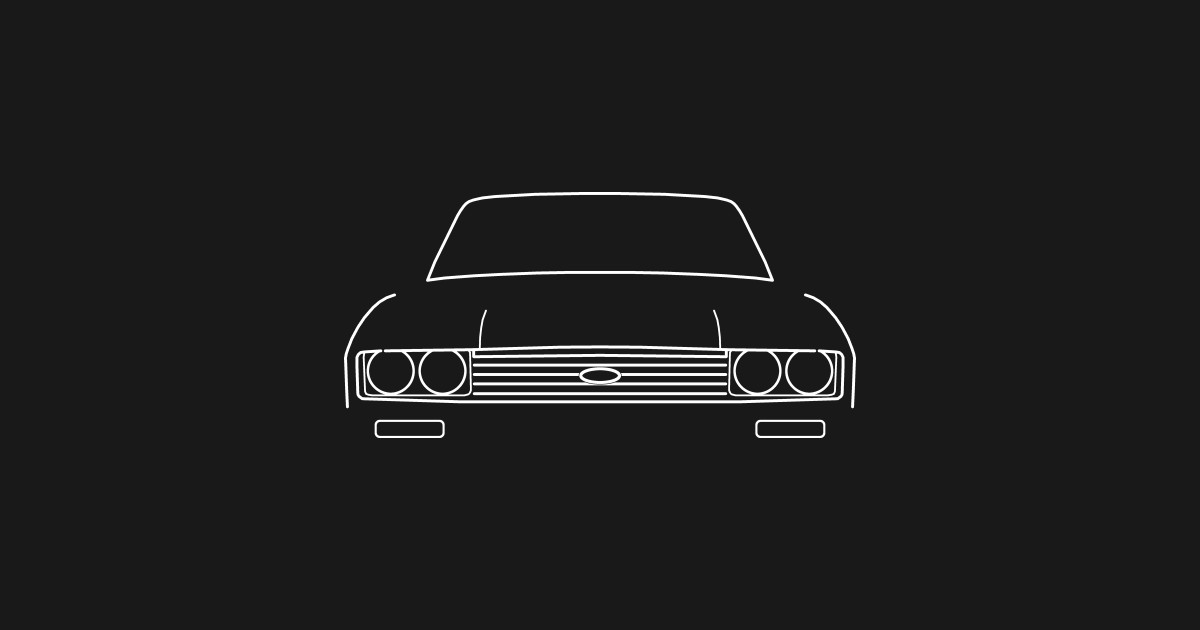 Ford Capri 2 8i Mk III classic  car  outline  graphic white 