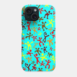 Run Jump Play Repeat on Cyan 5748 Phone Case