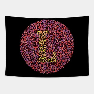 Letter L Ishihara Test Tapestry