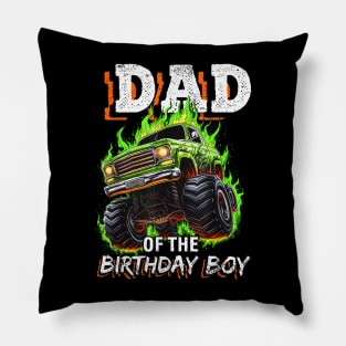 Dad Of The Birthday Boy Monster Truck Birthday Novelty Pillow