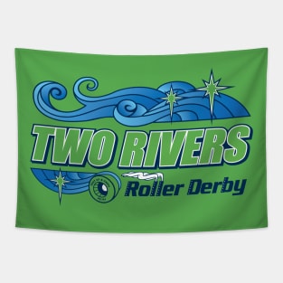 Two Rivers Roller Derby (green) Tapestry