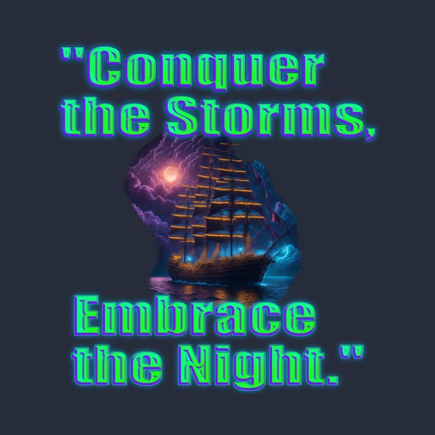 conquer the storms, embrace the night by HTA DESIGNS