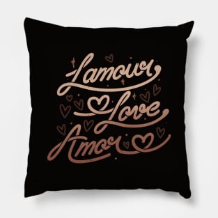 L amour, Love, Amor Dark by Tobe Fonseca Pillow