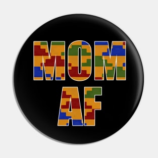 Mom Af, African Pattern Pin