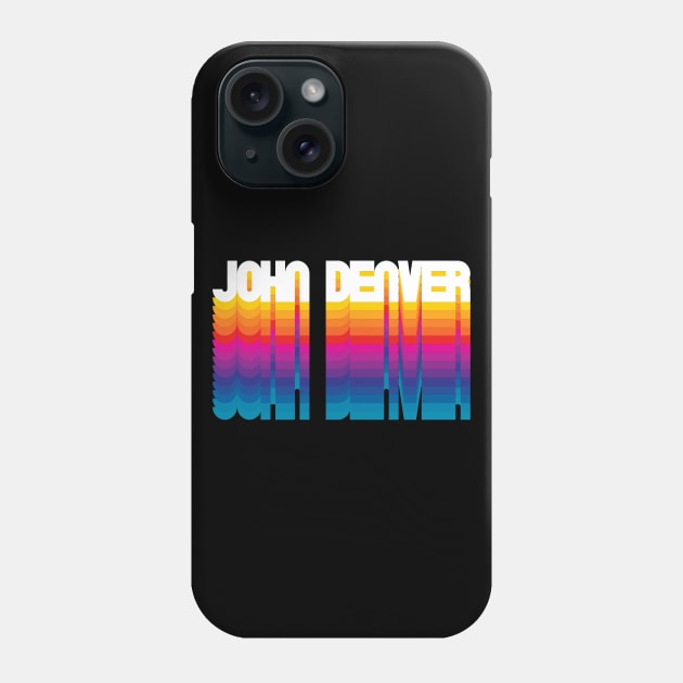 Retro Denver Proud Name Personalized Gift Rainbow Style Phone Case by Time Travel Style