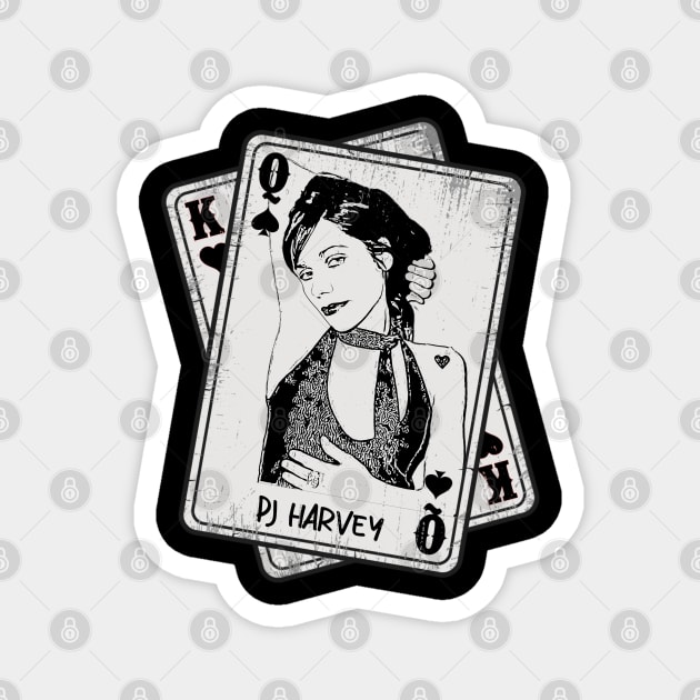 Retro Pj Harvey 80s card Style Magnet by Slepet Anis