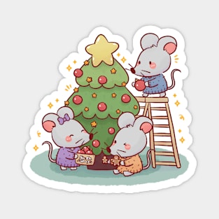 Decorating the Christmas Tree Magnet