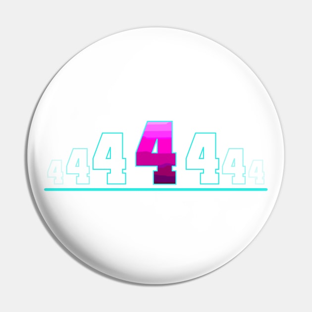 Number 4 Pin by T-Shirts Zone