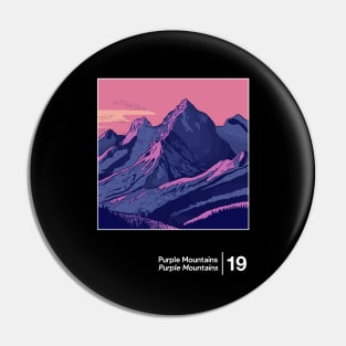 Purple Mountains - Minimalist Illustration Artwork Pin