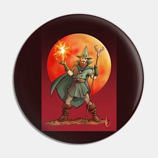 Wizard Mascot Full Color Pin