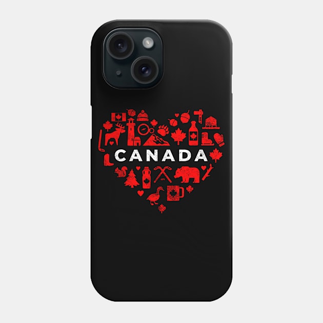 I Love Canada Phone Case by Mila46