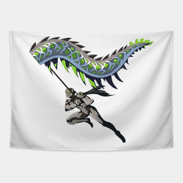 Genji Dragon Dance Tapestry by Genessis