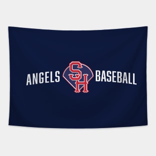 SH Angels Baseball – white Tapestry