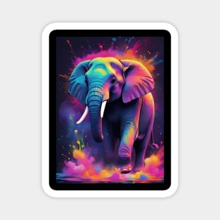 Multi-Coloured Large Elephant Magnet