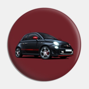 Abarth 595 Competizione Black - Illustration Pin