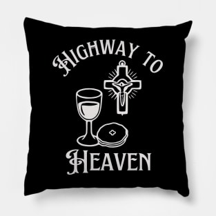 Highway to Heaven (white) Pillow