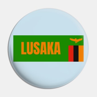 Lusaka City in Zambia Flag Pin