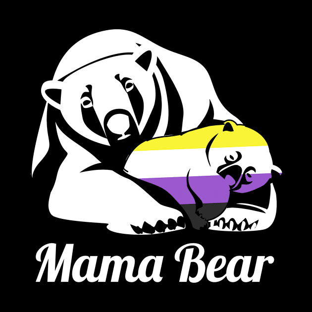 Non-Binary Mama Bear Enby Mom LGBT by Dr_Squirrel