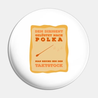 Polkadirigent Orange Pin