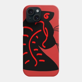 Cat of Neon Markings Phone Case