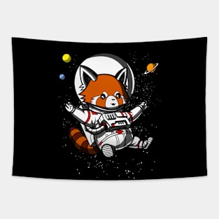 Red Panda Space Astronaut Tapestry