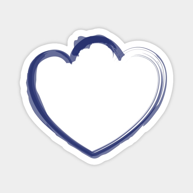 Mutant Heart Navy Blue Magnet by Mutant Heart