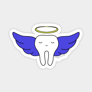 Cute Molar Angel illustration - for Dentists, Hygienists, Dental Assistants, Dental Students and anyone who loves teeth by Happimola Magnet