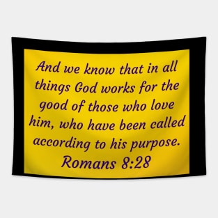 Bible Verse Romans 8:28 Tapestry