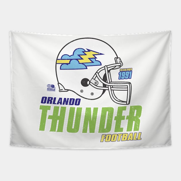 Distressed Orlando Thunder Football Tapestry by Tee Arcade