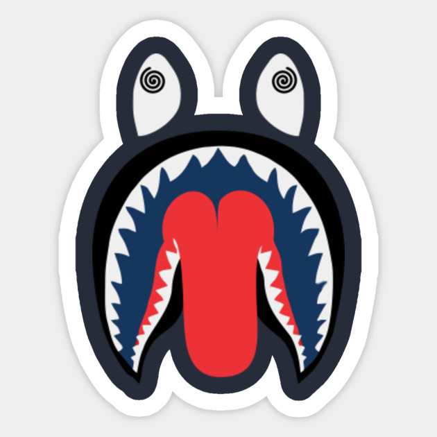 Shark Mouth - Bape - Sticker | TeePublic