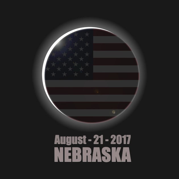 Total Solar Eclipse NEBRASKA Shirt August 21, 2017 | USA Flag by Flextees