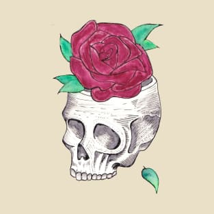 Skull with Flower T-Shirt