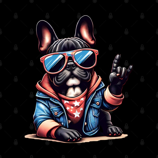 Funny French Bulldog with Sunglasses by CreativeSparkzz