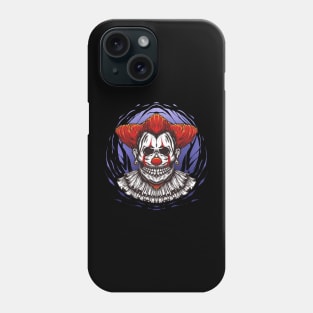 Scary evil clown skull Phone Case