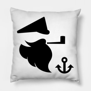 Sea captain with a smoking pipe Pillow