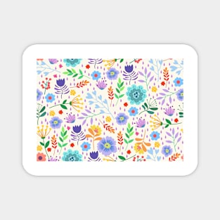 Cute Flower Garden Illustration Magnet