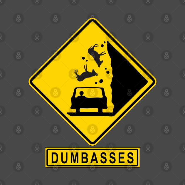 Falling Dumbasses MUTCD W8-14 Fallen Rocks Sign by HipsterSketch