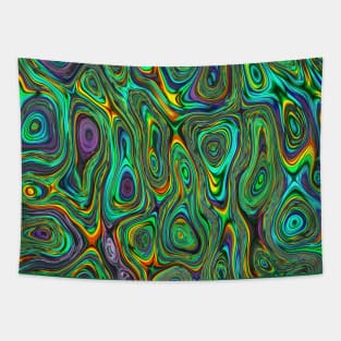 Colourful green pattern Tapestry