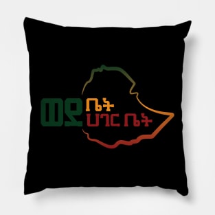 Ethiopia, Amharic (The great Ethiopian homecoming) Pillow