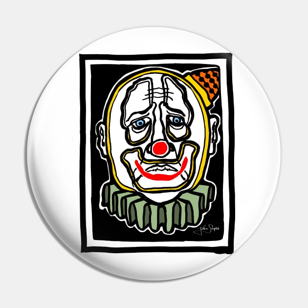 Sad Clown Face Pin by JSnipe