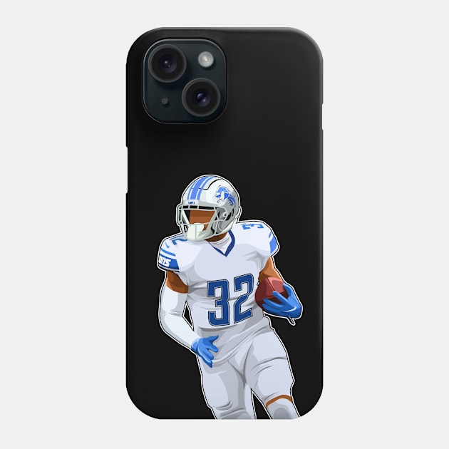 D'Andre Swift #32 Move The Ball Phone Case by GuardWall17